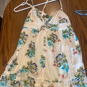 White tropical Hollister dress